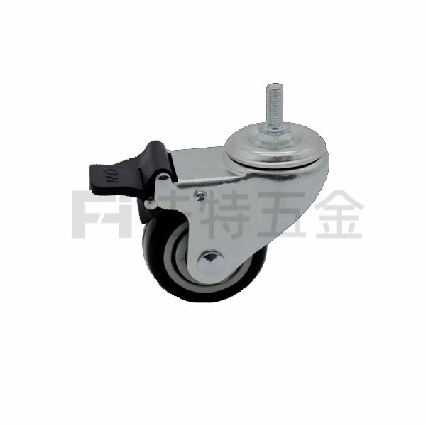 螺杆万向带刹脚轮